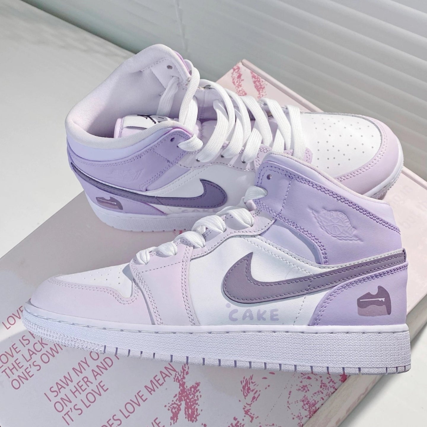 Custom Air Jordan 1 Light And Dark Purple