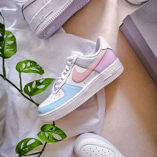 Light Baby Blue Baby Pink Custom AF 1s Shoes