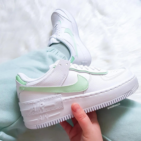 Mint Green Accented Custom AF 1s Shoes
