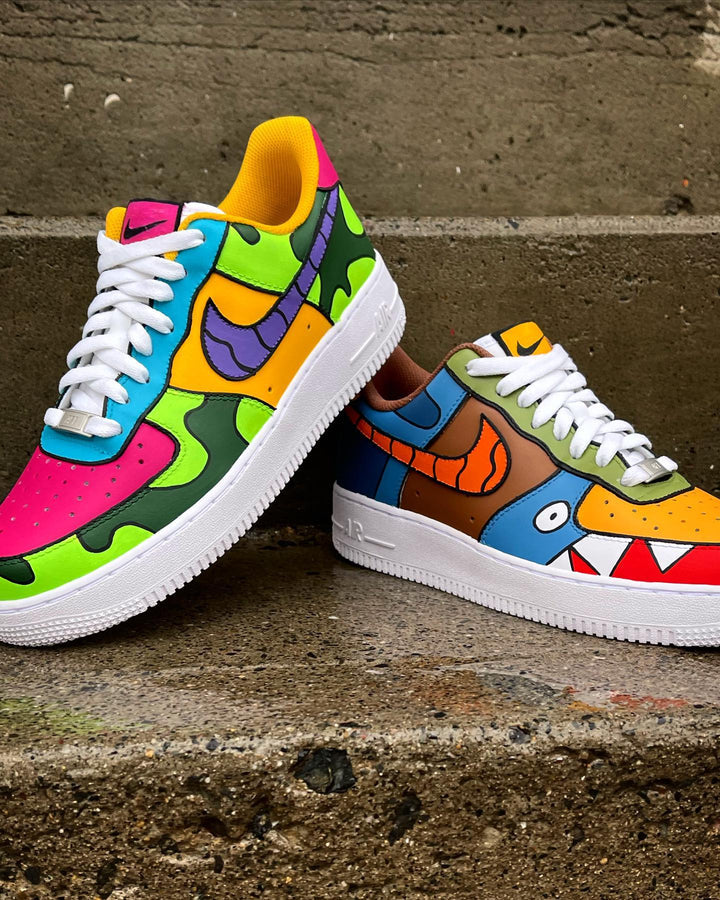Multicolor Cartoon Custom Air Force 1 Shoes