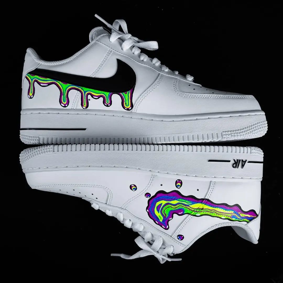 Multicolor Drip Custom AF 1s Shoes