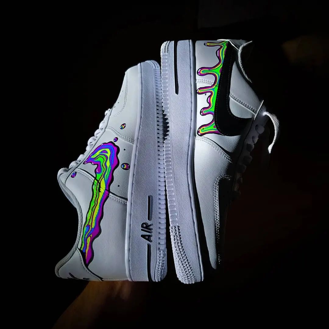 Multicolor Drip Custom AF 1s Shoes