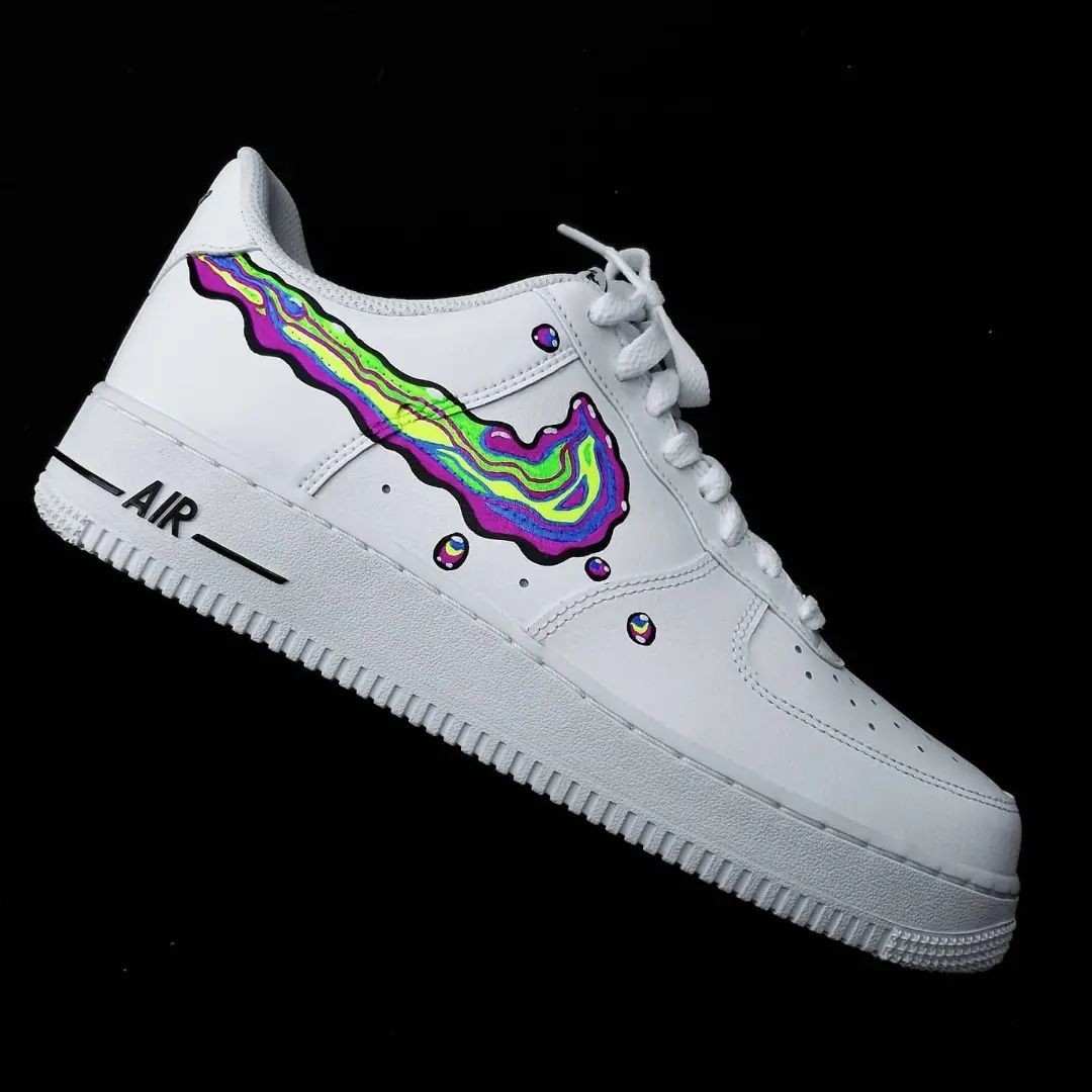 Multicolor Drip Custom AF 1s Shoes