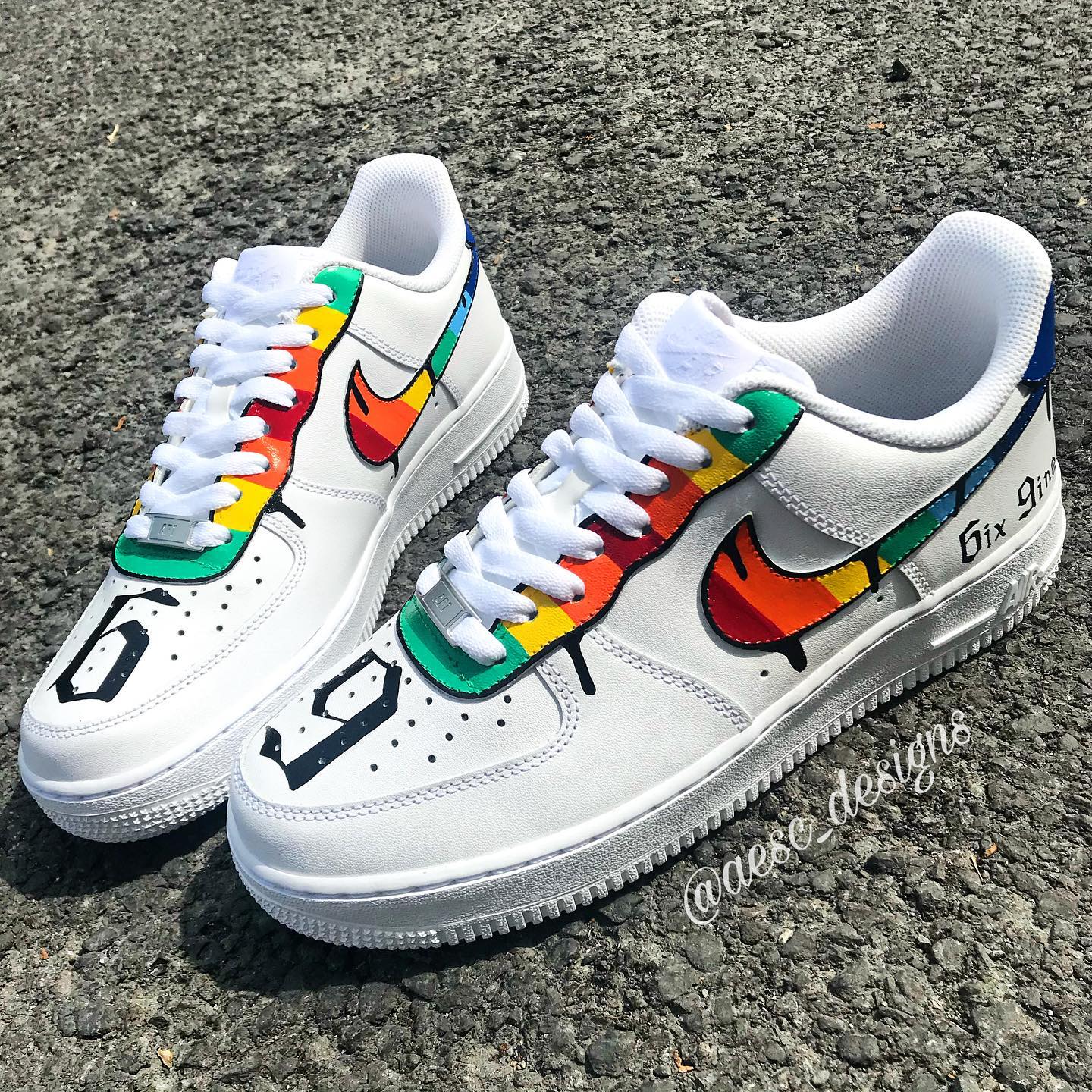Multicolor Graffiti Custom AF 1s Shoes