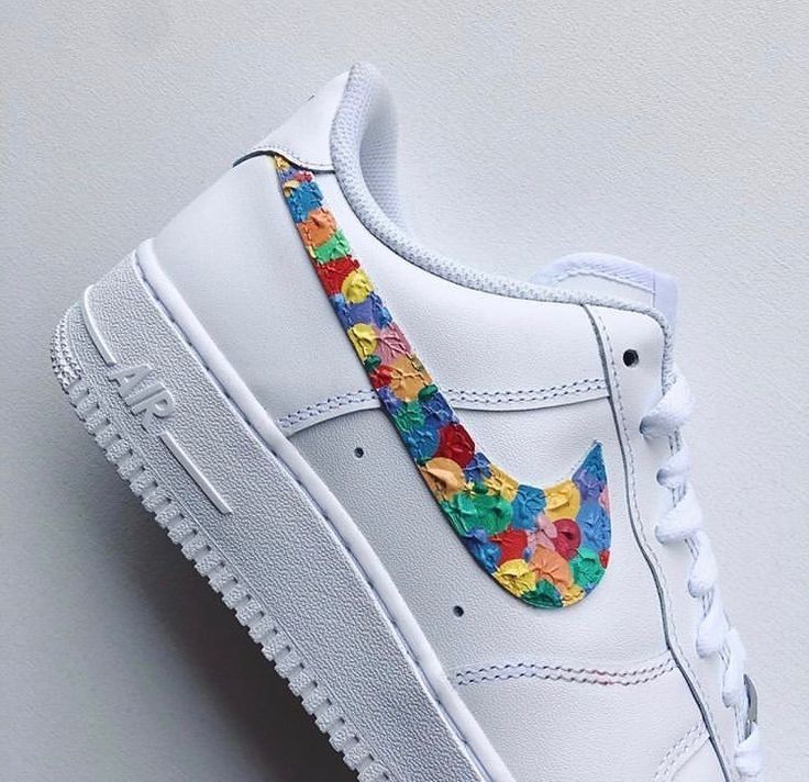Multicolor Painted Custom AF 1s Shoes