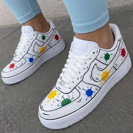 Multicolor Splash Custom AF 1s Shoes