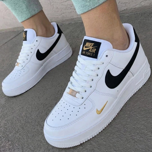 Mysterious Black Gold Custom AF 1s Shoes