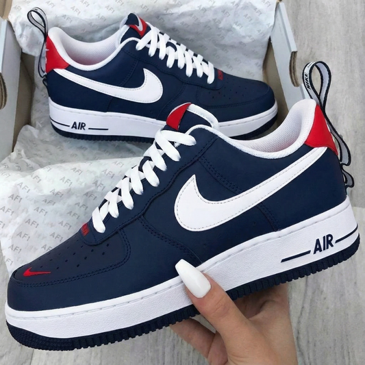 Navy Red White Custom AF 1s Shoes