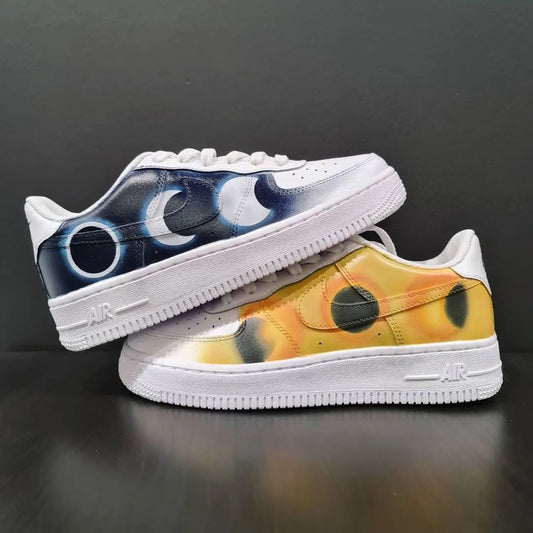 Navy Yellow Celestial Custom AF 1s Shoes