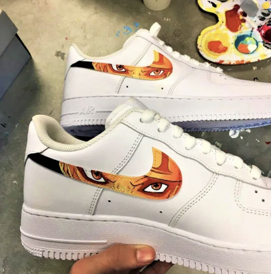 Orange Naruto - themed Custom AF 1s Shoes