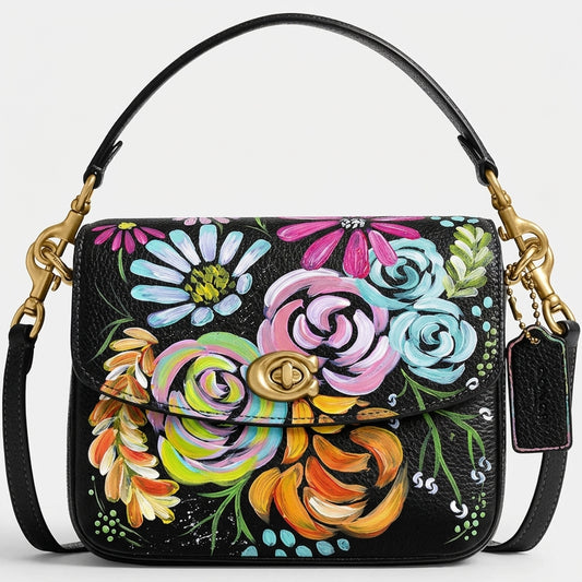 Personalized Wallet CO Floral Pattern Black Custom Wallet