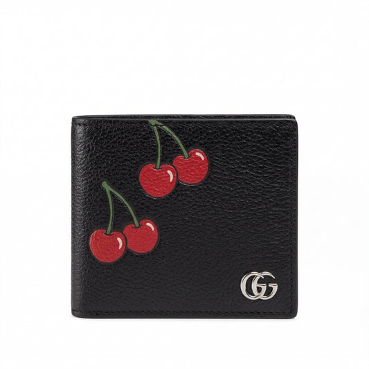 Personalized Wallet GG Cherry Black Custom Wallet