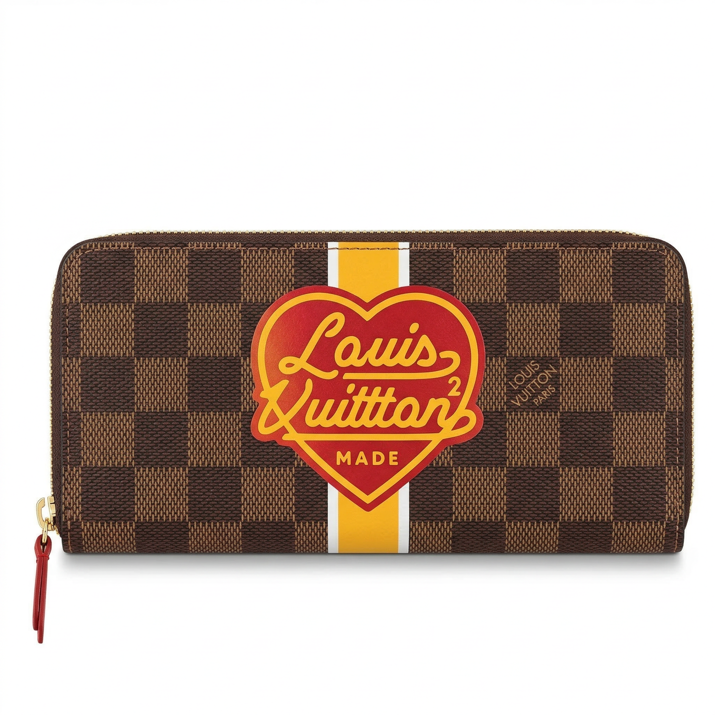 Personalized Wallet LV Heart Brown Custom Wallet