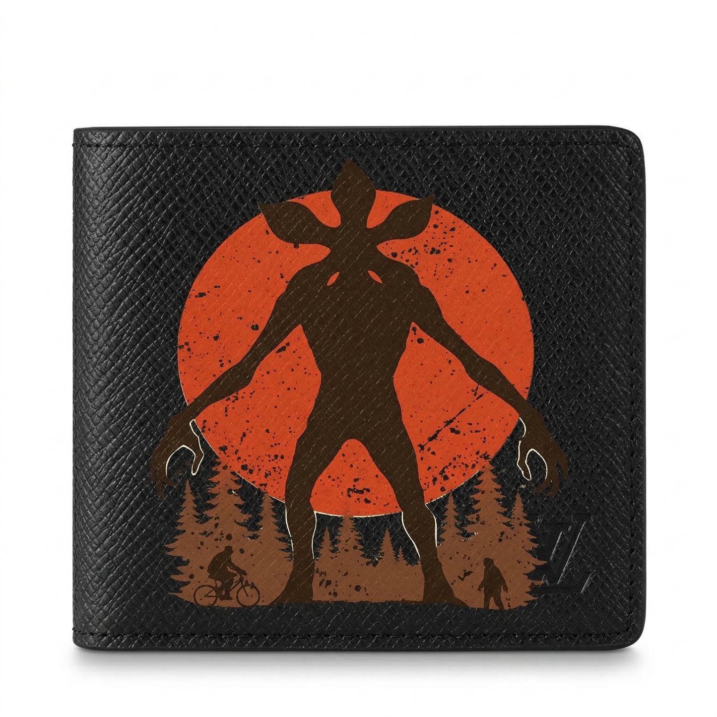 Personalized Wallet LV Monster Silhouette Black Custom Wallet