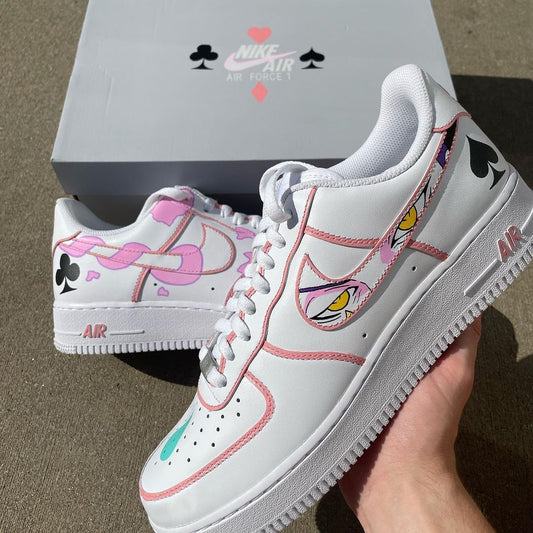 Pink Black Playing - Card Custom AF 1s Shoes