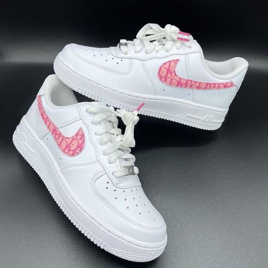 Pink Dior - print Custom Air Force 1 Shoes