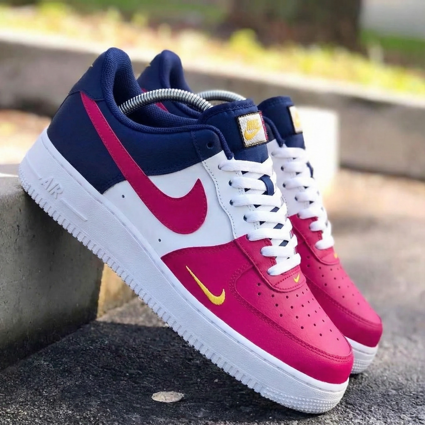 Pink Navy Custom AF 1s Shoes