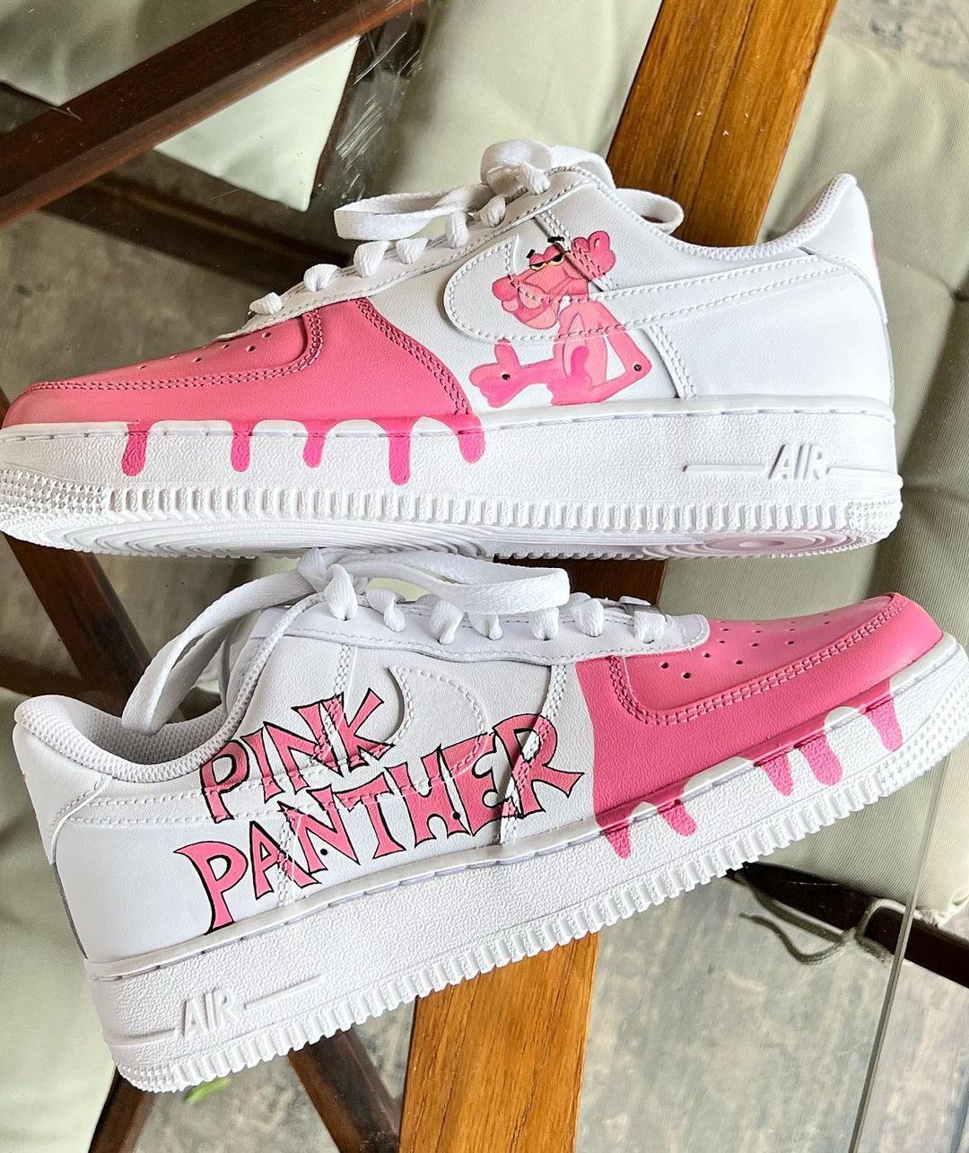 Pink Pink Panther Custom AF 1s Shoes