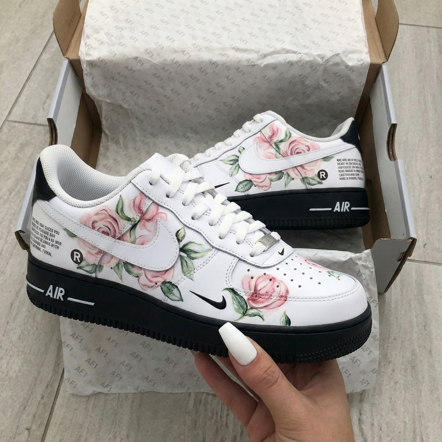 Pink Rose Custom AF 1s Shoes