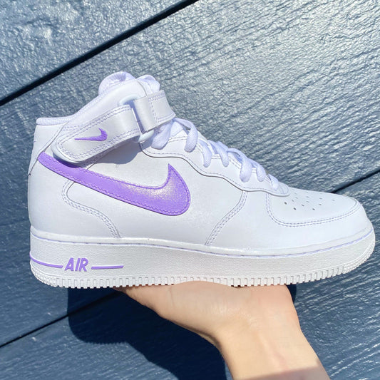 Purple Accented Custom AF 1s Shoes