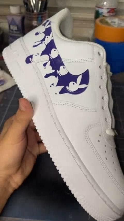 Purple Bunny Custom AF 1s Shoes