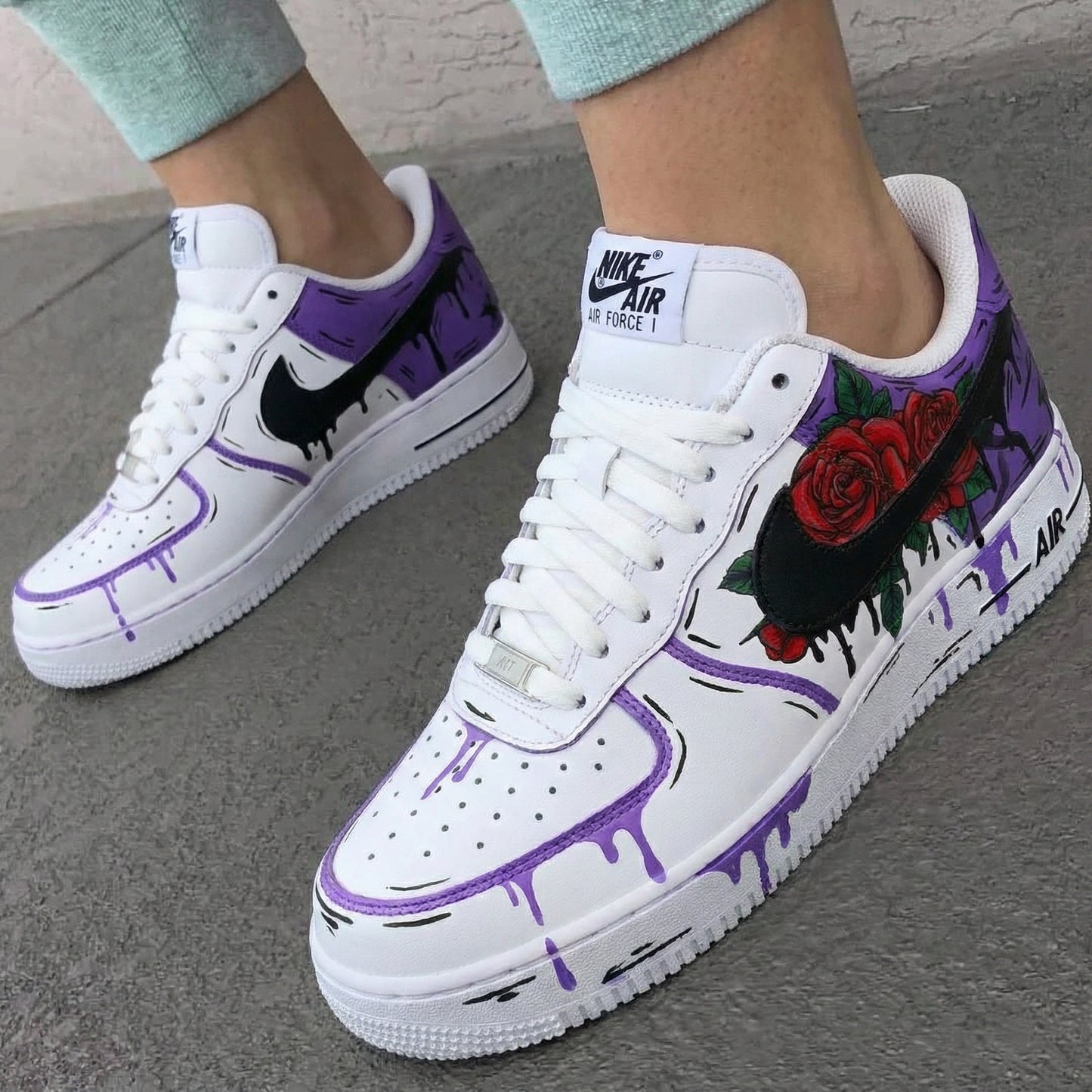 Purple Rose Custom AF 1s Shoes