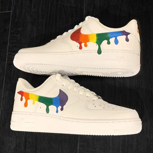 Rainbow Ombre Custom AF 1s Shoes