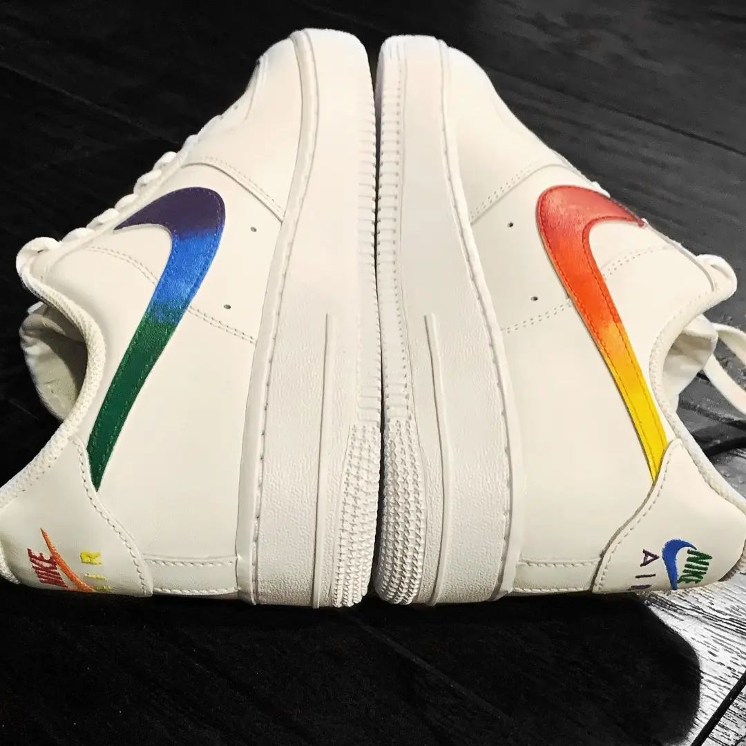Rainbow Ombre Custom AF 1s Shoes