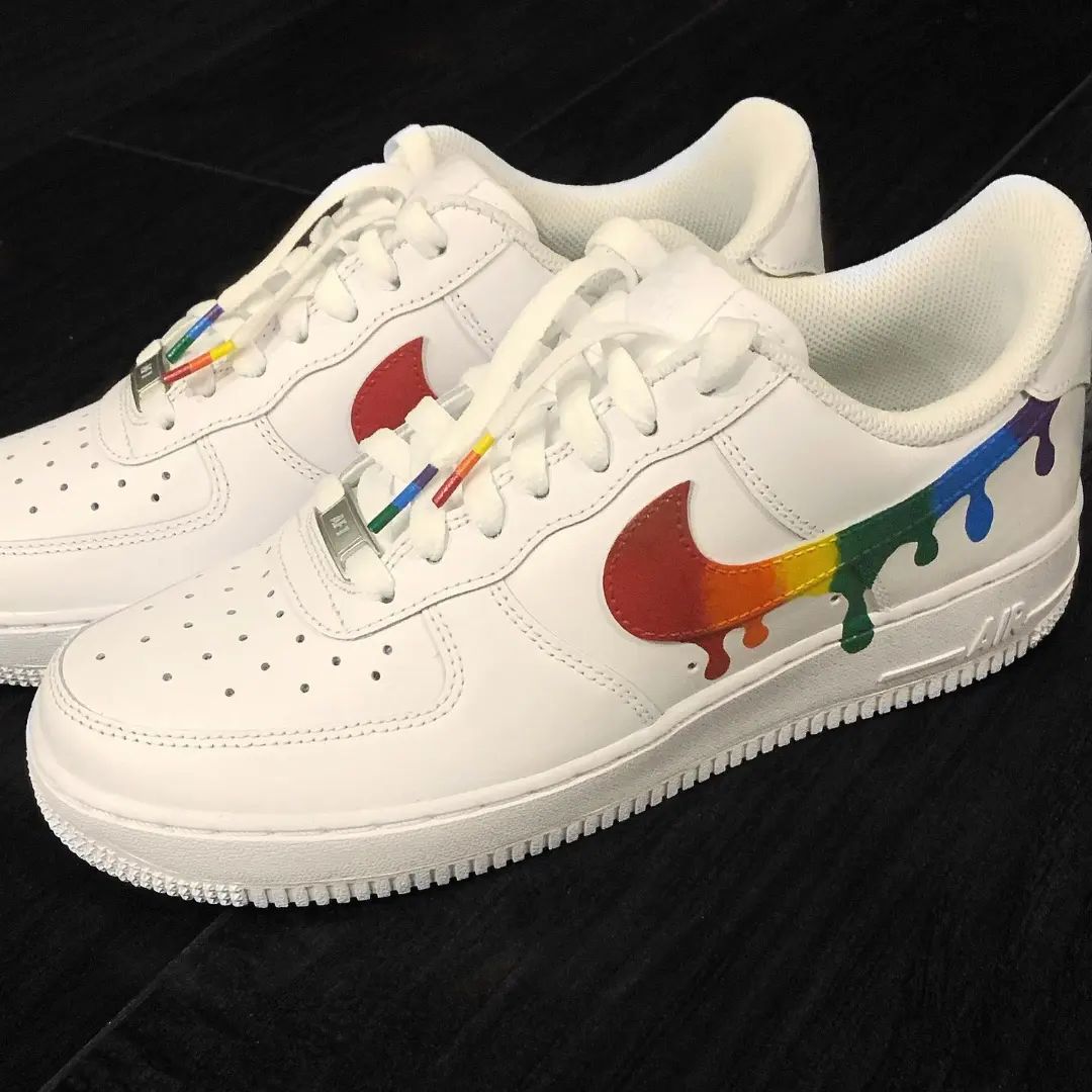 Rainbow Ombre Custom AF 1s Shoes