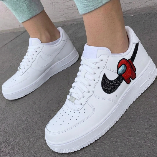 Red Black Among Us Character Custom AF 1s Shoes