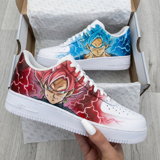 Red Blue Dragon Ball Characters Custom AF 1s Shoes