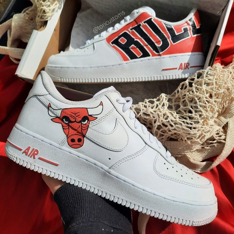 Red Bulls Theme Custom AF 1s Shoes