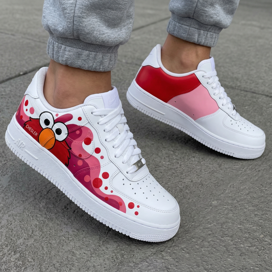 Red Pink Cartoon Character Custom AF 1s Shoes