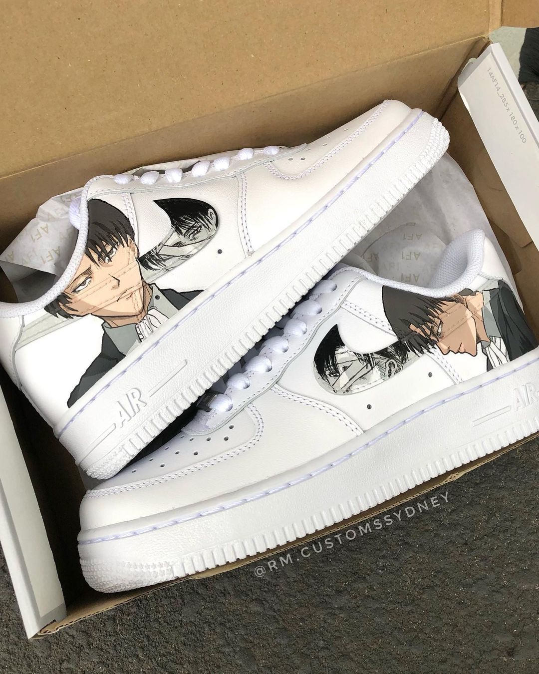White Anime Character Custom Air Force 1 Shoes