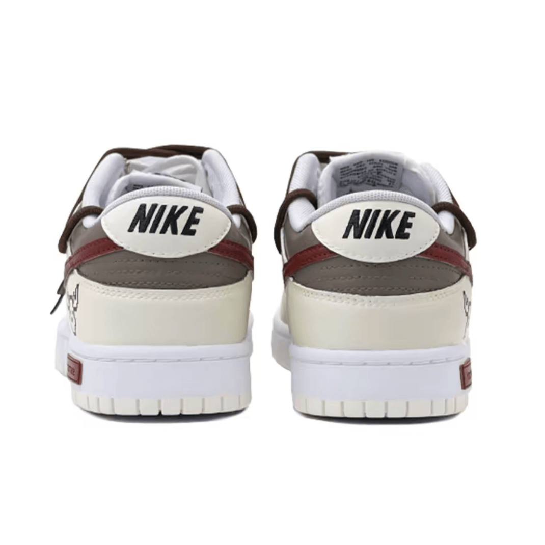 Christmas Gift Xmas Custom Dunk Gray Elk Red Swoosh