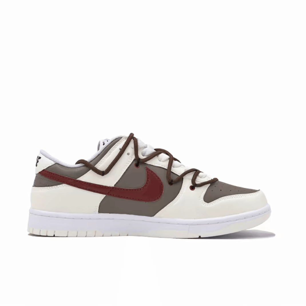 Christmas Gift Xmas Custom Dunk Gray Elk Red Swoosh