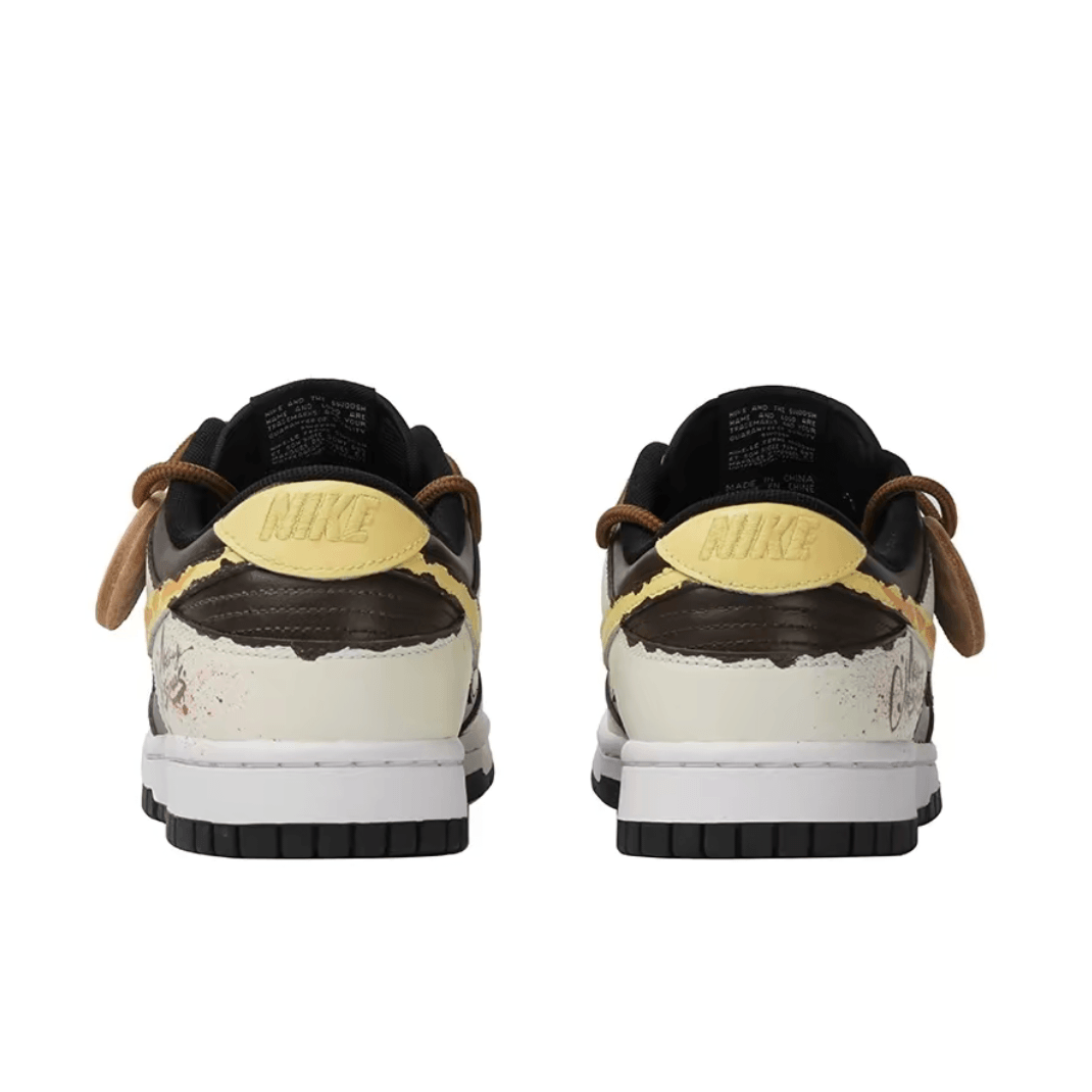 Christmas Gift Xmas Custom Dunk Black Khaki Elk Golden Swoosh