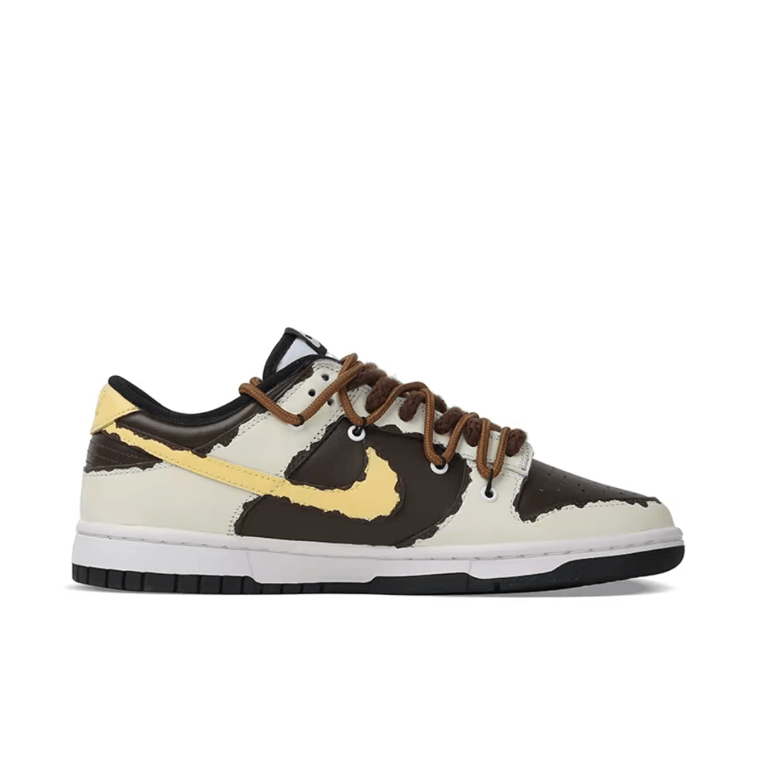 Christmas Gift Xmas Custom Dunk Black Khaki Elk Golden Swoosh