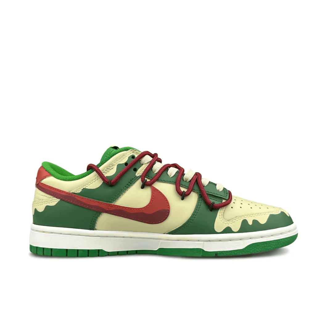 Christmas Gift Xmas Custom Dunk Green Yellow Red Drip