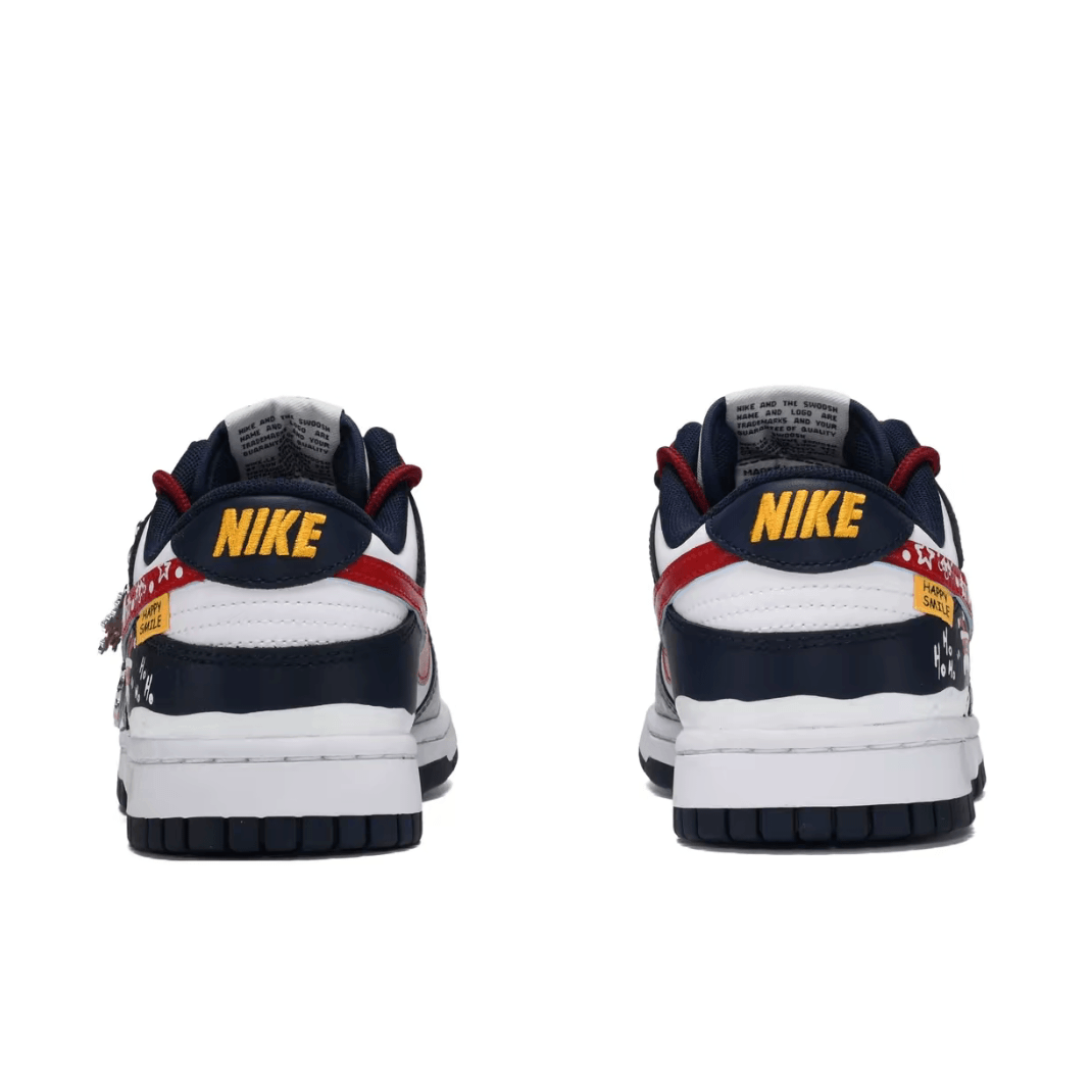 Christmas Gift Xmas Custom Dunk Blue Gray Red Snowman Snowflake Print