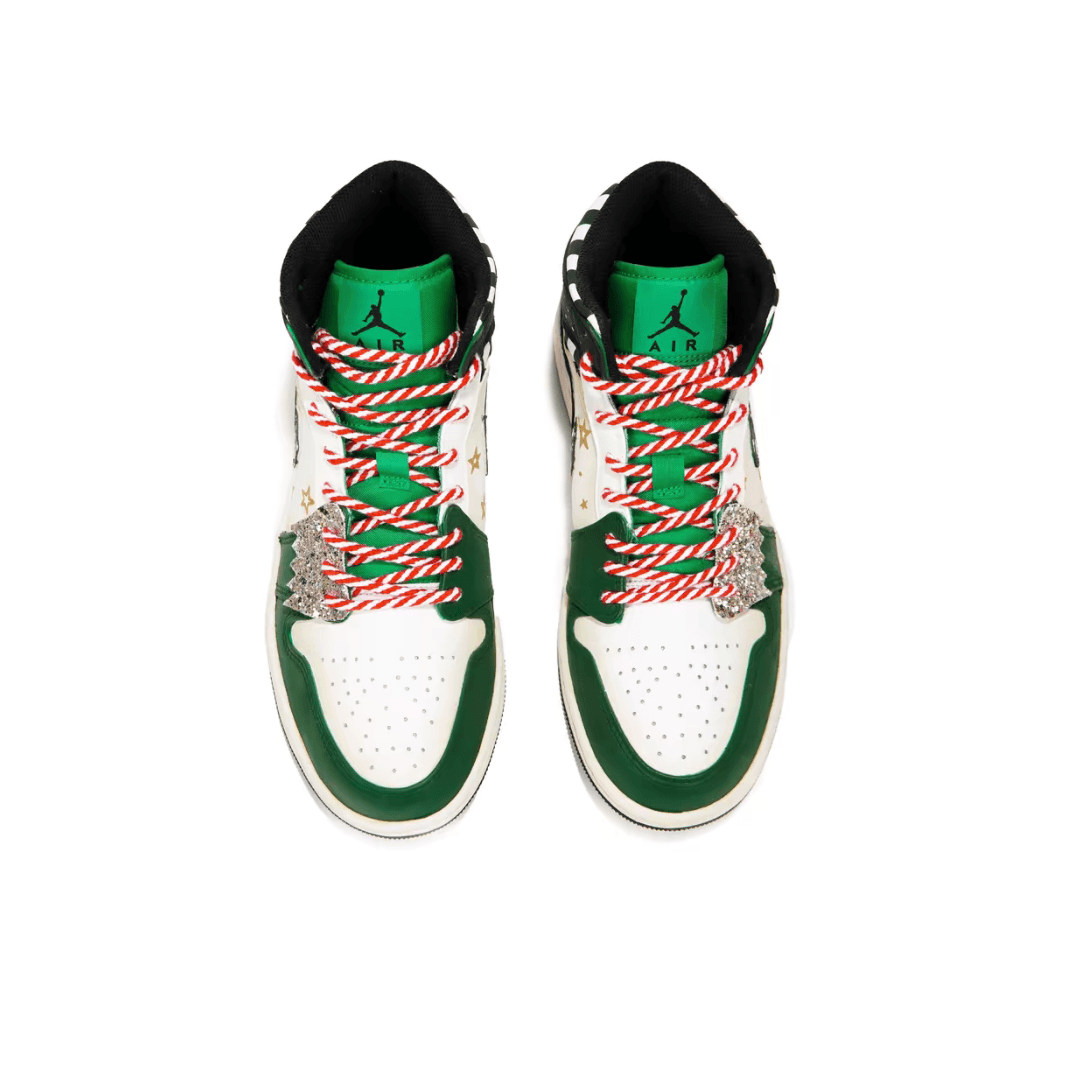 Christmas Gift Xmas Custom Air Jordan 1 Dark Green High