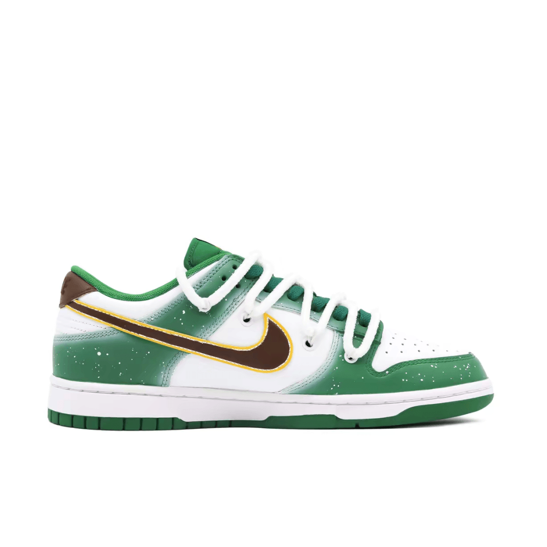 Christmas Gift Xmas Custom Dunk Green White Snowdrifts