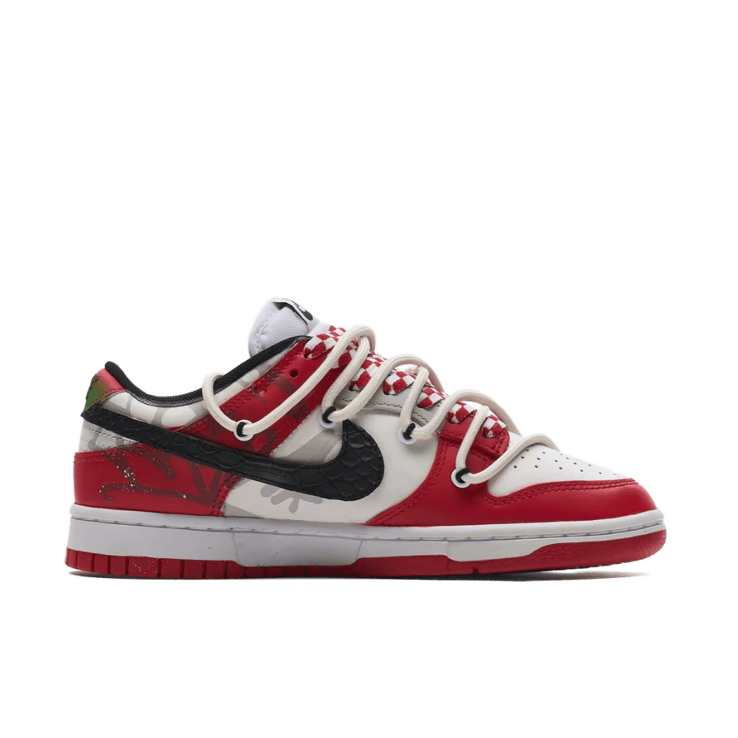 Christmas Gift Xmas Custom Dunk Red White Green Black Swoosh