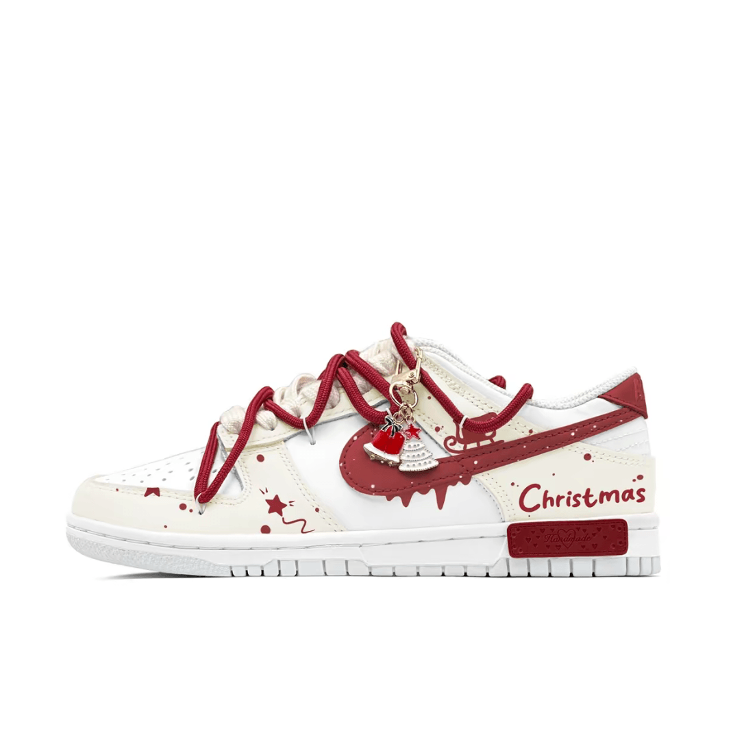 Christmas Gift Xmas Custom Dunk Apricot Red