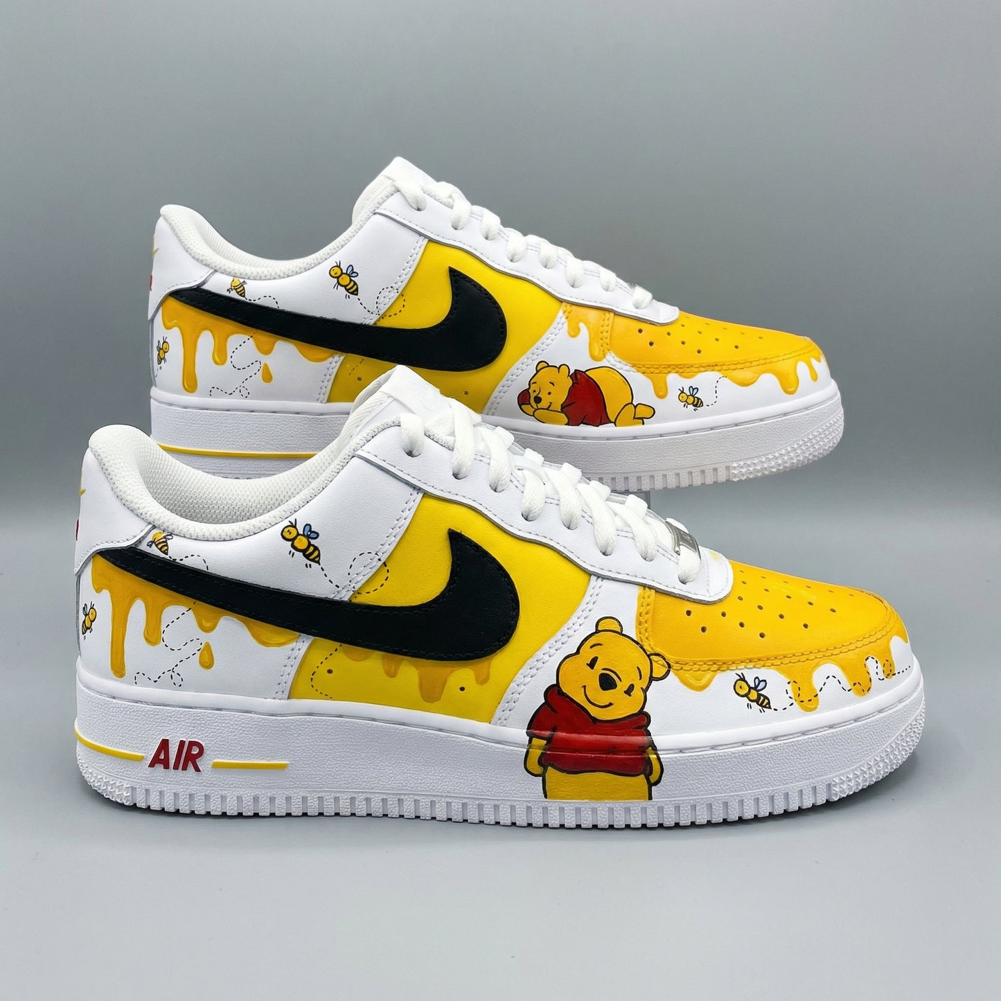 Yellow Winnie - the - Pooh Custom AF 1s Shoes